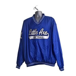 Southern Athletic‎ Mens Little Axe Softball V-Neck Windbreaker Blue XL Pullover